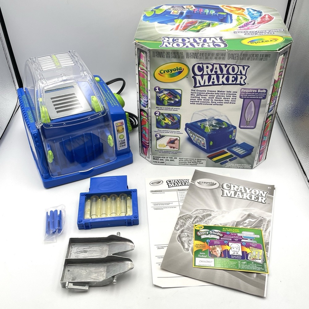 Crayola Crayon Maker Melt Mold & Make Swirl Color Crayons In Box 2011 Melting